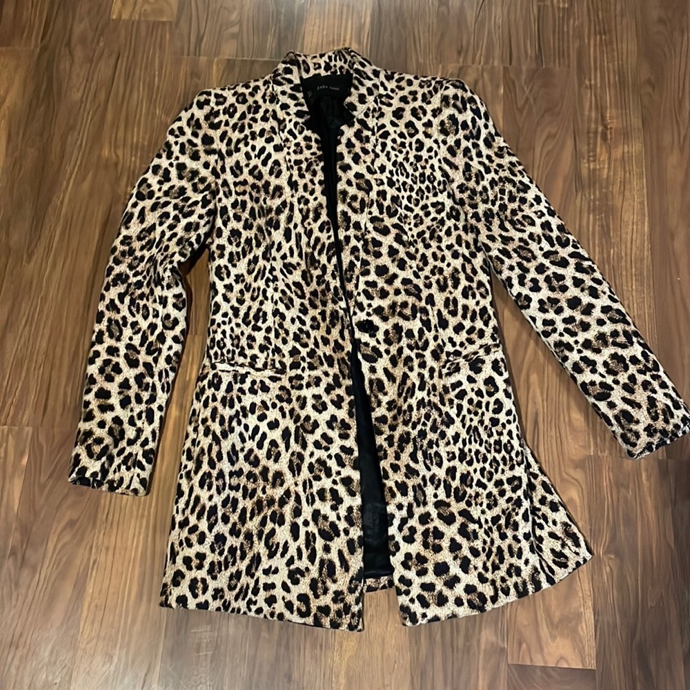 Zara animal print blazer